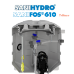 SANİHYDRO SANİFOS 610 2 VX T - ÇİFT POMPALI (VORTEX) ÇARKLI TRİFAZE ATIK SU TAHLİYE İSTASYONU