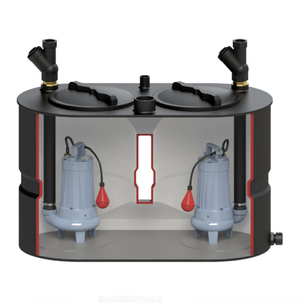 SUMAK SMAC-2200 B - 500 LT TERMOPLASTİK ATIK SU TAHLİYE ÜNİTESİ (PARÇALAYICI BIÇAKLI)